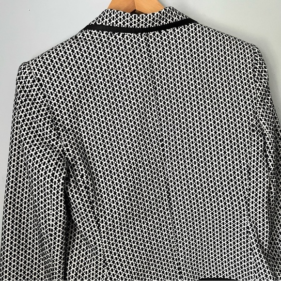 Apt. 9 Houndstooth Style Checkered Black & White Blazer Jacket Size 8 Petite - Picture 15 of 16